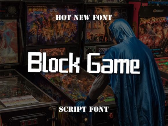 Block Game Font for Bold Campaign Designs