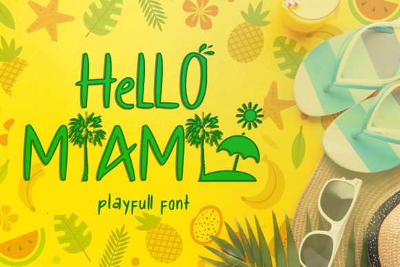 Hello Miami: A Sunny Display Font for Editorial Projects