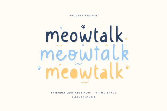 Meowtalk: A Playful Font for Handmade Creations