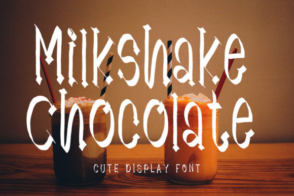 Milkshake Chocolate Font for Branding and Design