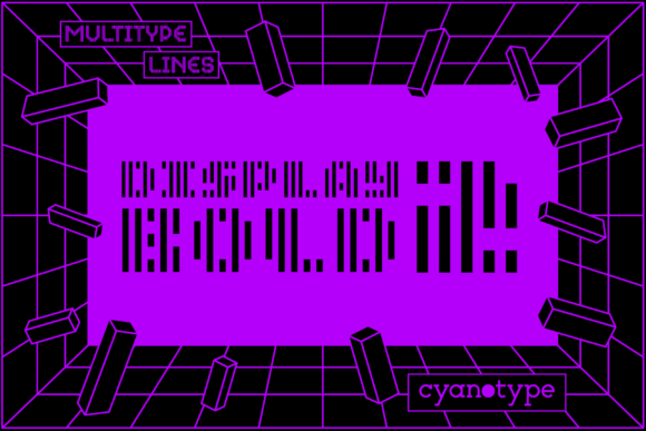 MultiType Lines Display Bold 2 for Web Design Projects