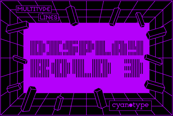 MultiType Lines Display Bold 3 for Editorial Design