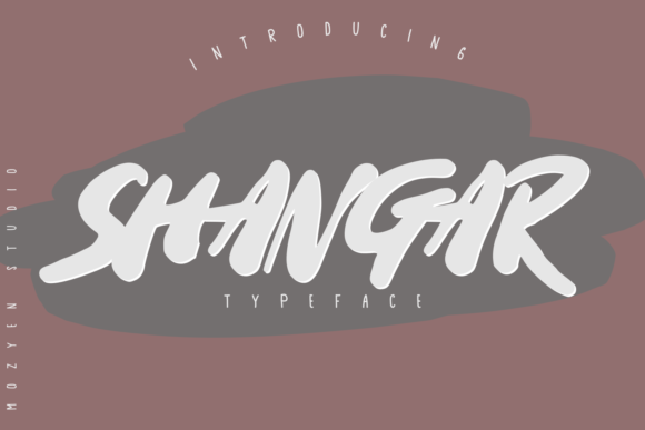 Shangar: A Cool Brushed Display Font for Urban Branding