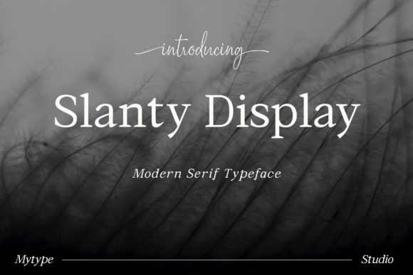 Slanty Display: A Serif Font for Elegant Editorial Design