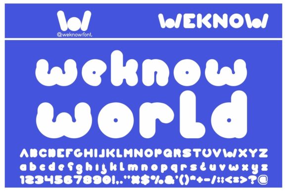 Weknow World: A Bubbly Font That Elevates Branding